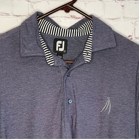 FootJoy FJ Golf Polo Gray Shirt Mens Short Sleeve Athletic Fit Size Large. - Picture 1 of 8